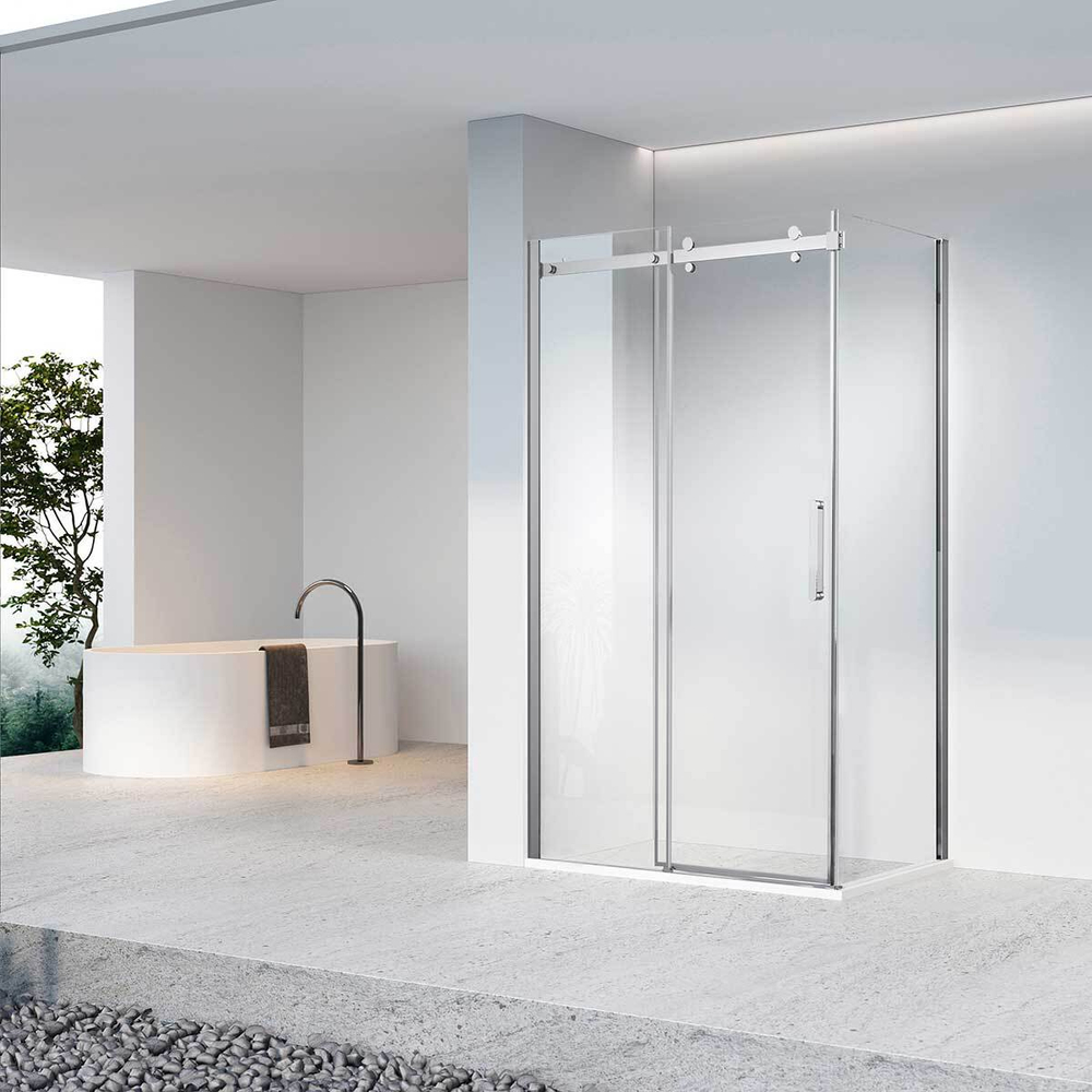 Душевой уголок Комо-Н (Como-N) VSR-4CN1012CL, 1200*1000, хром, стекло прозрачное,