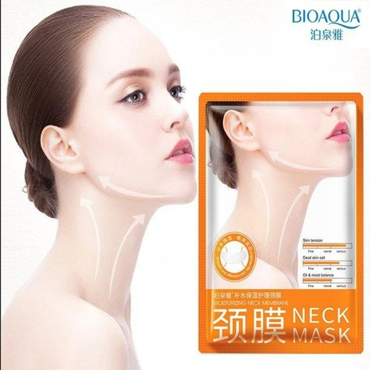 Маска-лифтинг для шеи BioAqua с гиалуроновой кислотой и протеинами шелка Neck Mask