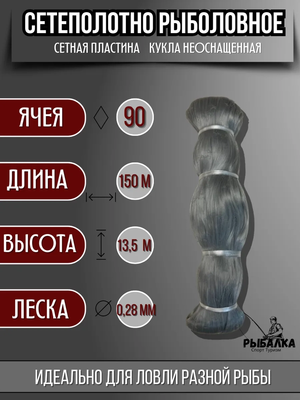 Сетеполотно рыболовное кукла