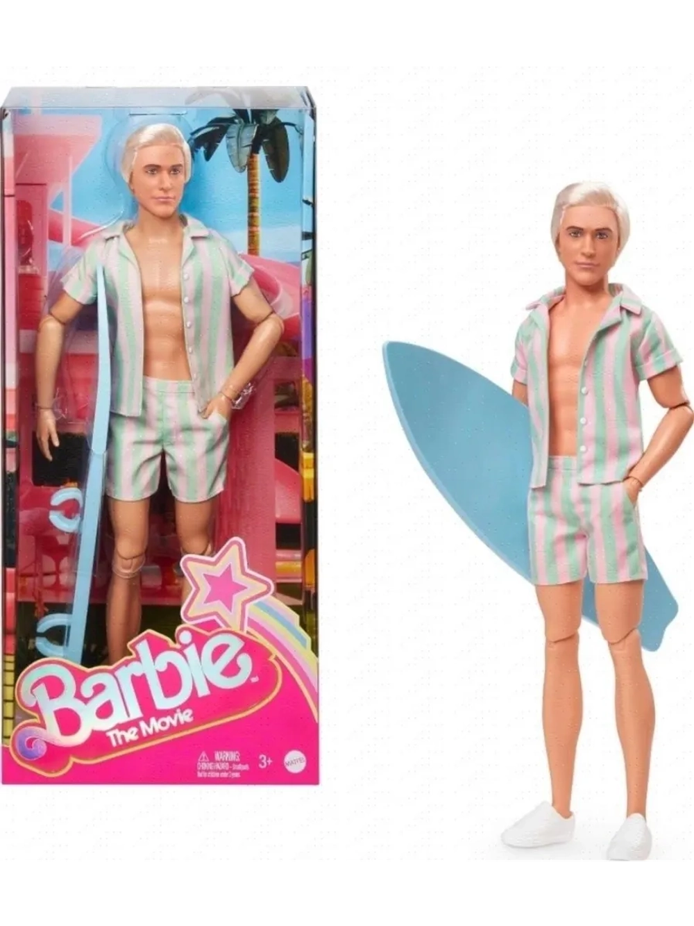 Кукла Barbie Movie Кен-серфер на молде Райан Гослинг