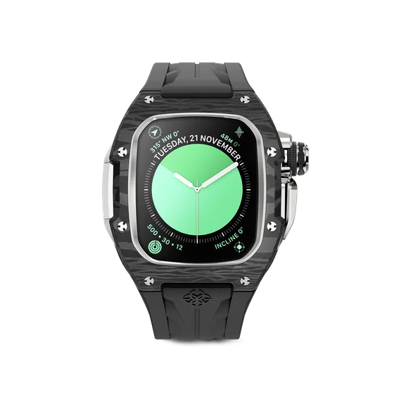 Корпус для Apple Watch RSCIII46 - Серебристый/Карбон