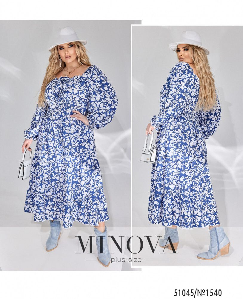 Платье 1540-синий Minova Платье 1540-синий Minova