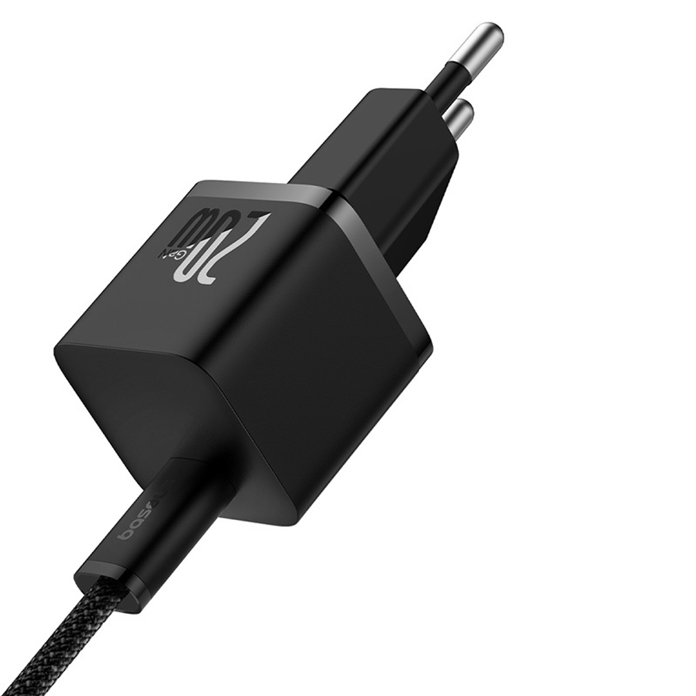 Зарядное устройство Baseus GaN5 (mini) 1C 20W + Кабель USB-C - USB-C - Cluster Black