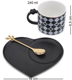 GAEM Art MUG-418/2 Чайная пара «Сердце»