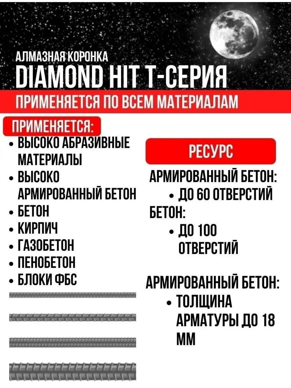 Коронка алмазная по бетону 68 мм верхнее пылеудаление