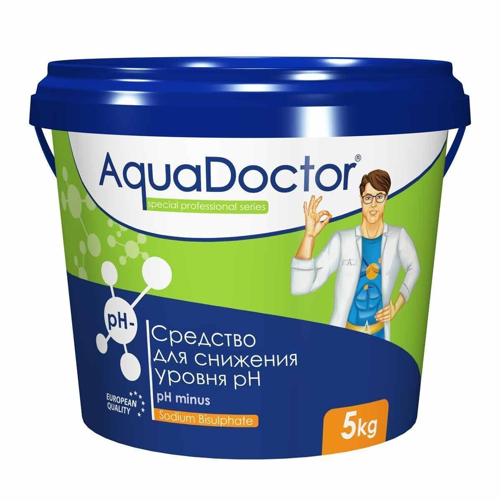 AquaDoctor pH Minus 5 кг, Средство для снижения уровня рН в бассейне в гранулах