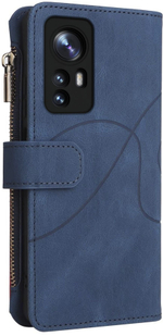 Дизайнерский чехол-книжка из кожи для XIAOMI 12/12X (не PRO,T,S,LITE) с кошельком, 5 слотами для карт и подставкой