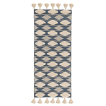 Ковер из хлопка синего цвета Argyle Ethnic 70х160 см