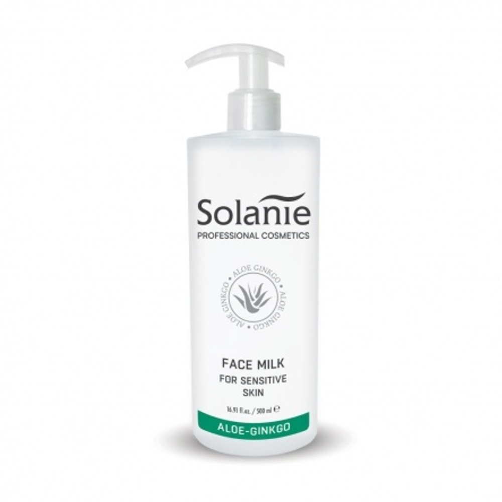 Очищающее молочко для чувствительной кожи ALOE GINKGO Face milk for sensitive skin, 500 мл
