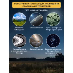 Телескоп Levenhuk New Skyline BASE МАК 80/850 AZ-M - инфографика объектов для наблюдения