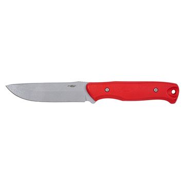 Туристический нож Калашников НК-3; сталь AUS-8 клинок – сталь stonewash; рукоять – G10 красный ножны кайдекс красный