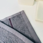 Полотенце махровое 50*80см «Comfort» цвет графитовый 08-182, плотность 300гр/м2 TJ, с петелькой-подвесом
