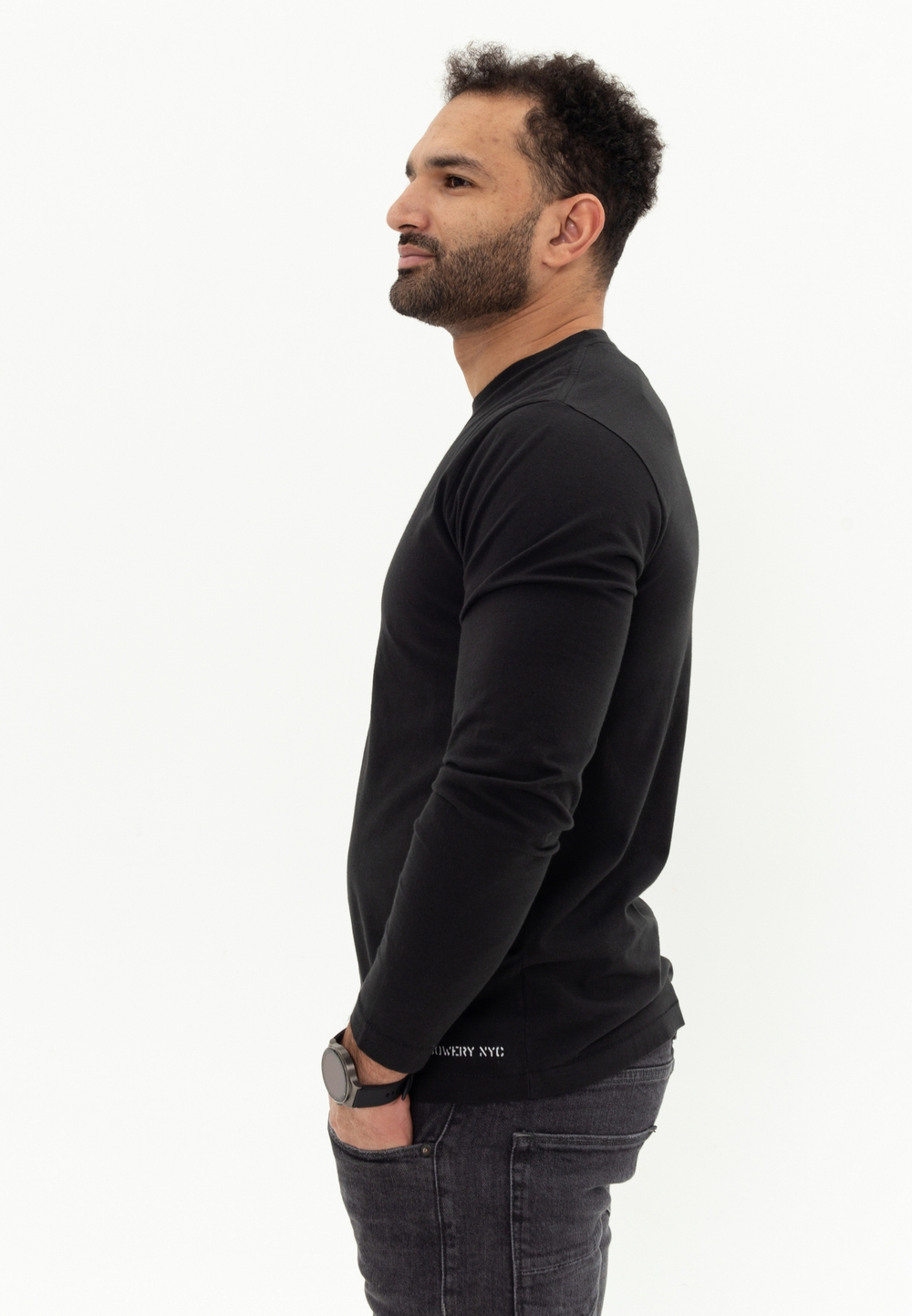 Лонгслив Bowery NYC однотонный Vintage Black