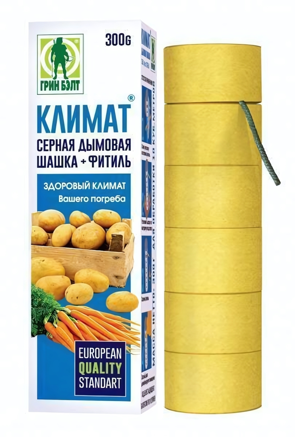 Шашка дымовая серная 300г Климат Green Belt