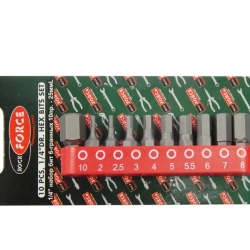 Набор бит HEX 10пр. 1/4''(Н2, 2.5, 3, 4, 5, 5.5, 6, 7, 8, 10 - 25мм),в блистере RockForce##Rock FORCE RF-21021