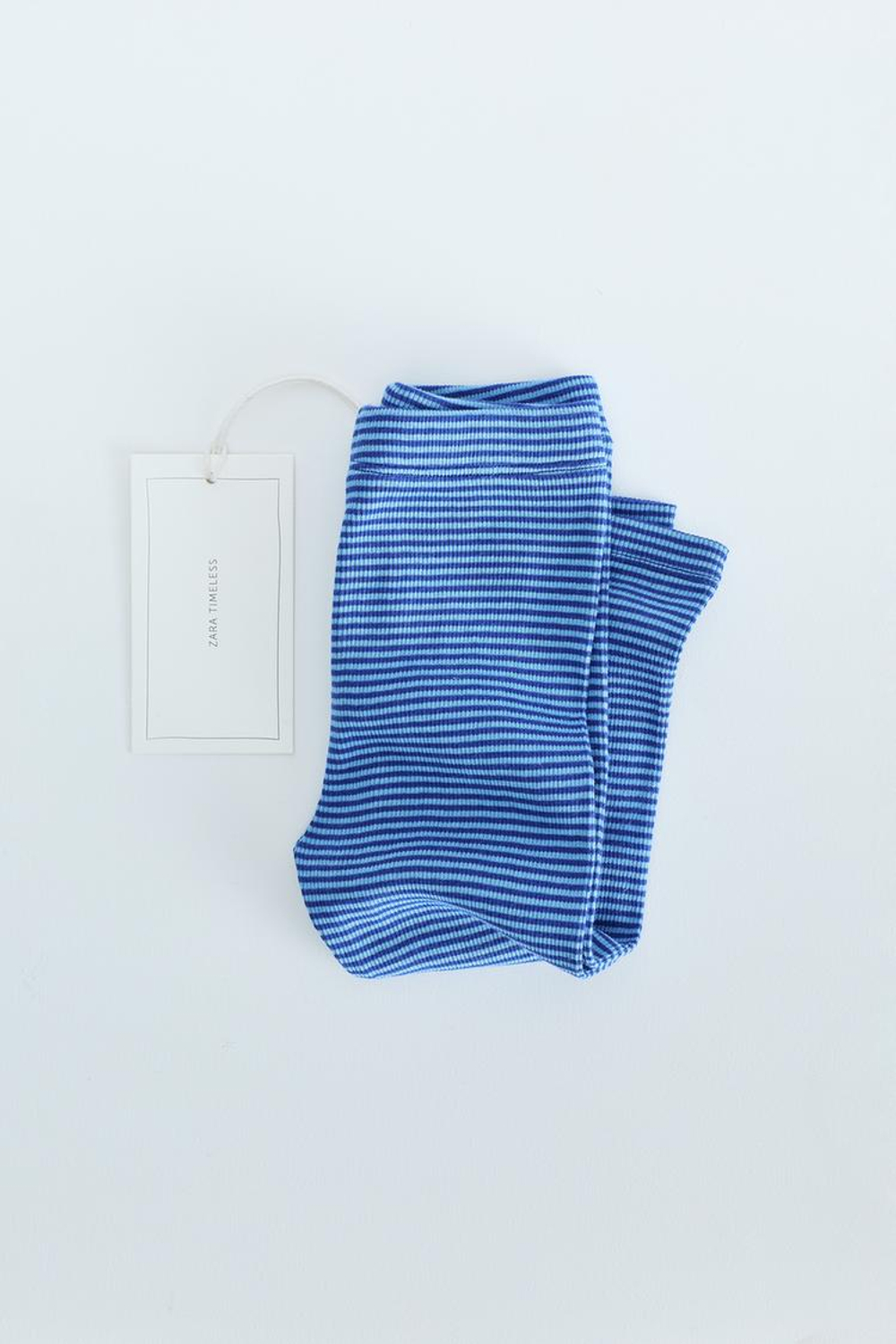 ZARA TIMELESS — ЛЕГГИНСЫ В ПОЛОСКУ, СИНИЙ