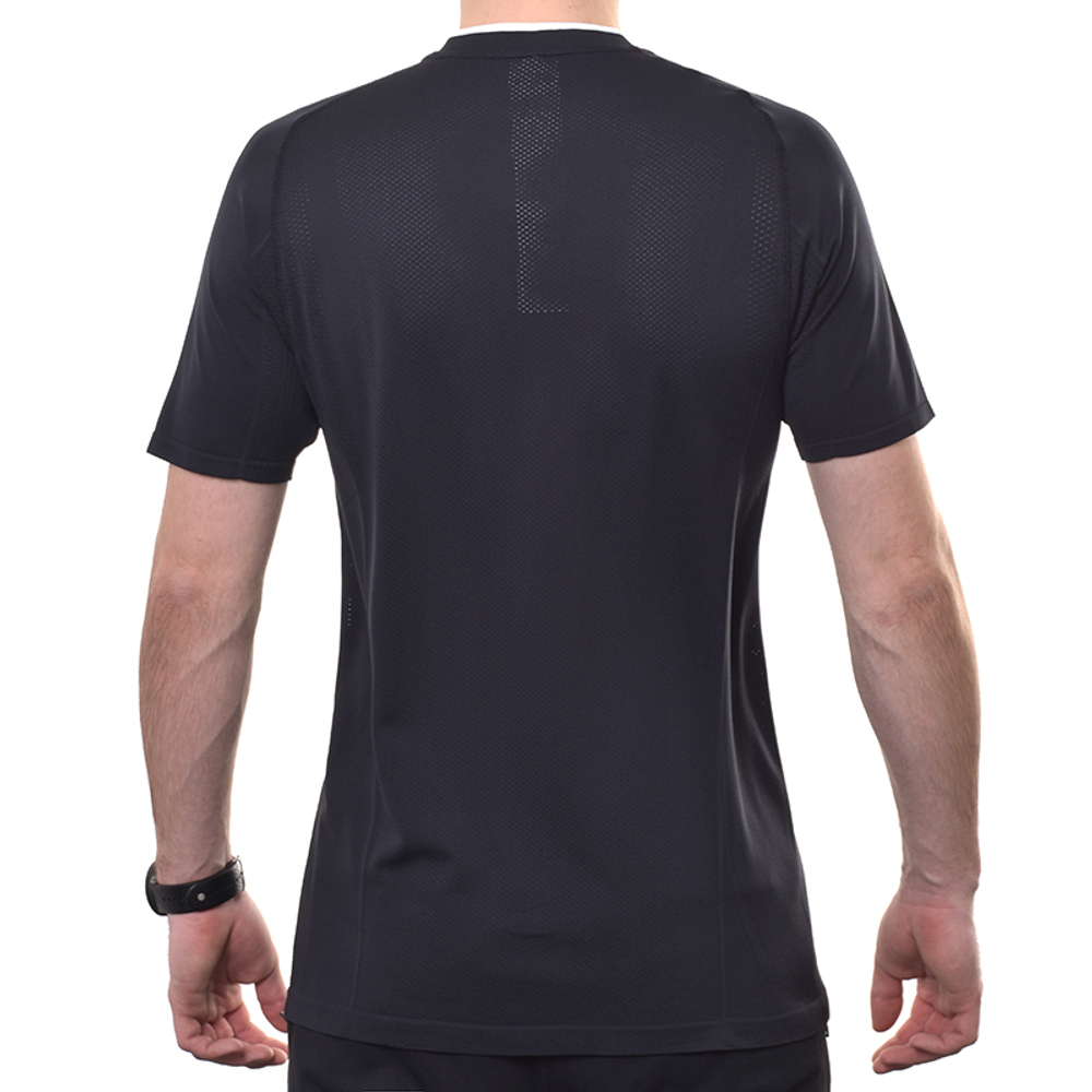 Мужское теннисное поло Wilson Players Seamless Zip Henley 2.0 - черный