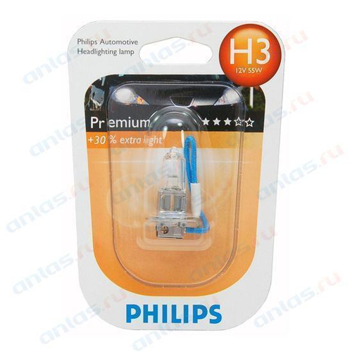 Лампа 12 В H3 55 Вт на противотуманные фары +30% блистер Philips Airline