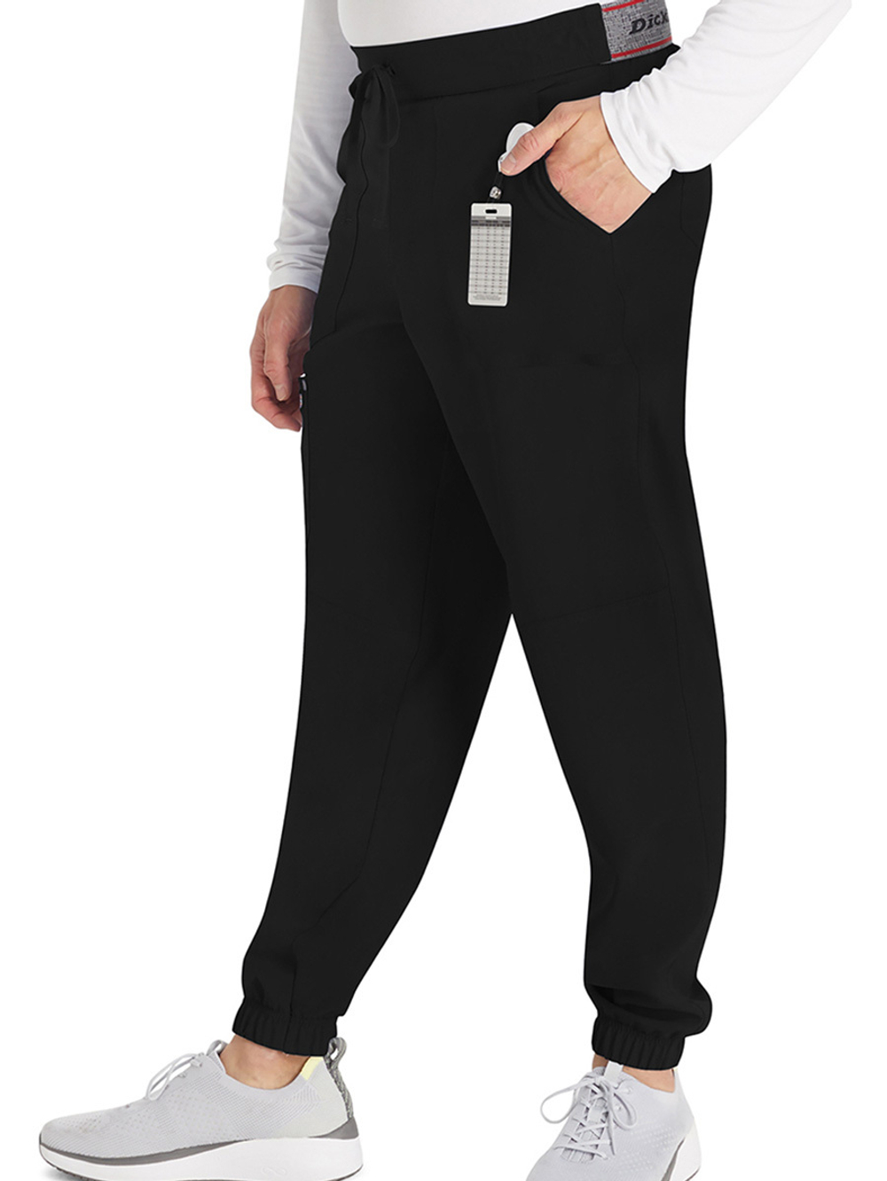 Брюки медицинские мужские Dickies DK217 на резинке со шнурком, черный, L