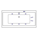 Акриловая ванна Excellent Pryzmat Slim Line 170x75 WAEX.PRY17S.LINE