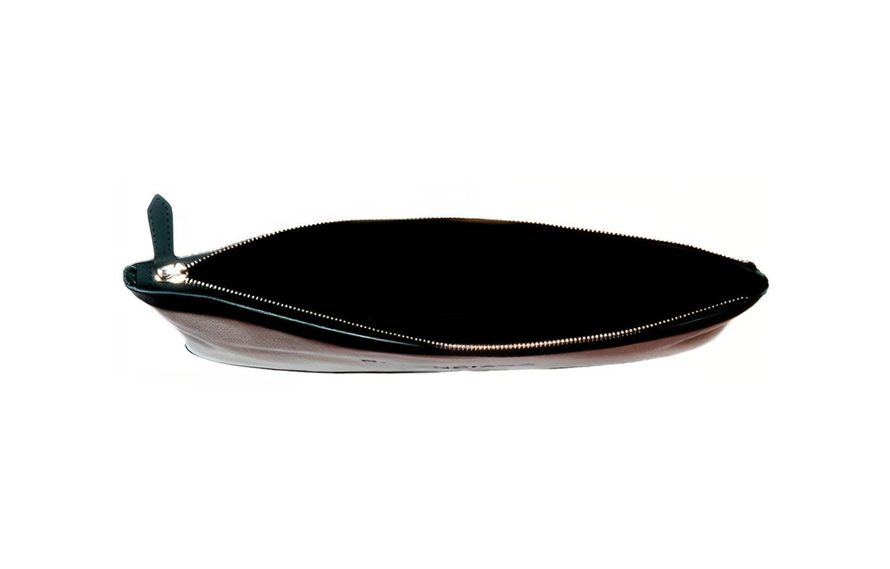 Balenciaga Navy Cow Leather Clutch Medium Men"s Black White