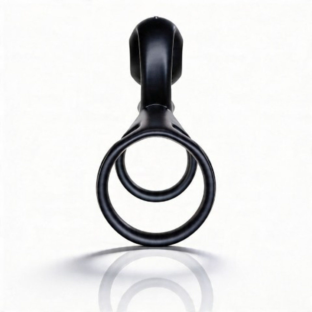 Стимулятор для пар в виде эрекционного кольца SVibe Snail JOVI черный