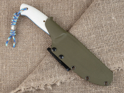 Нож для бушкрафта "Охотник", сталь VG-10/Elmax, рукоять G10 (белая)