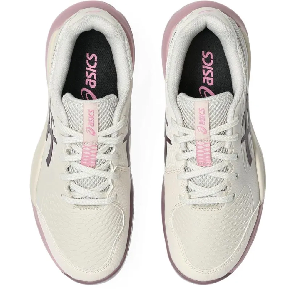 Детские теннисные кроссовки Asics Gel-Resolution X GS Clay - soft oat/dark aubergine