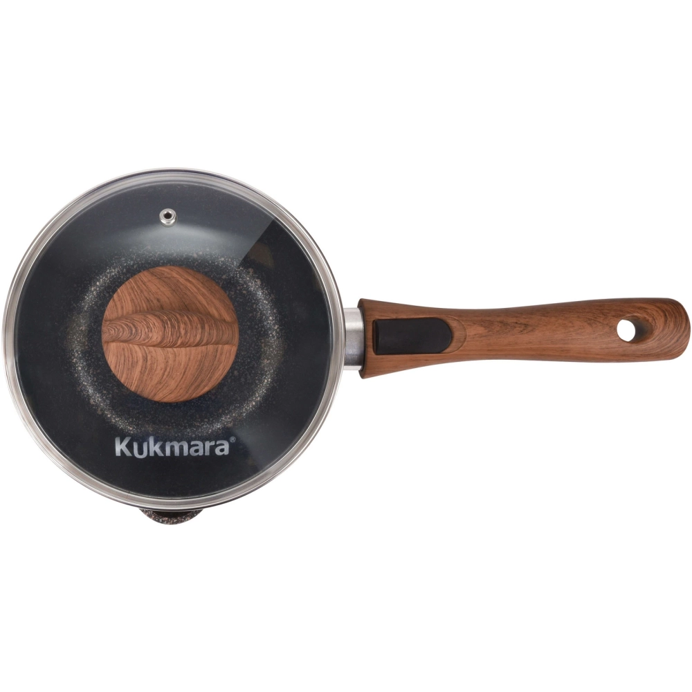 Ковш 1,5л с носиком со съемной ручкой, со стекл. крышкой, АП линия «Granit Ultra Induction» (blue)