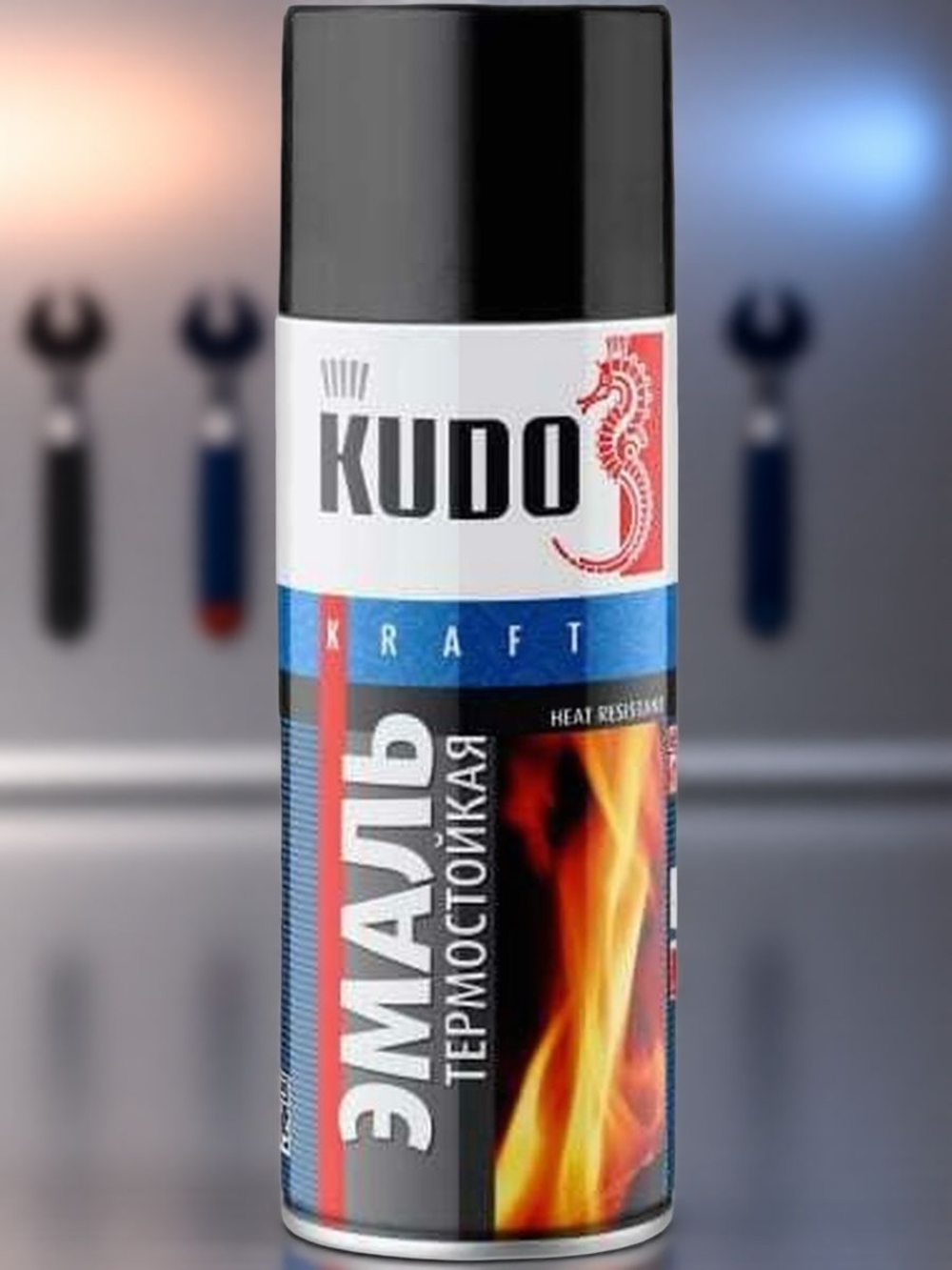 Эмаль KUDO термостойкая золотая