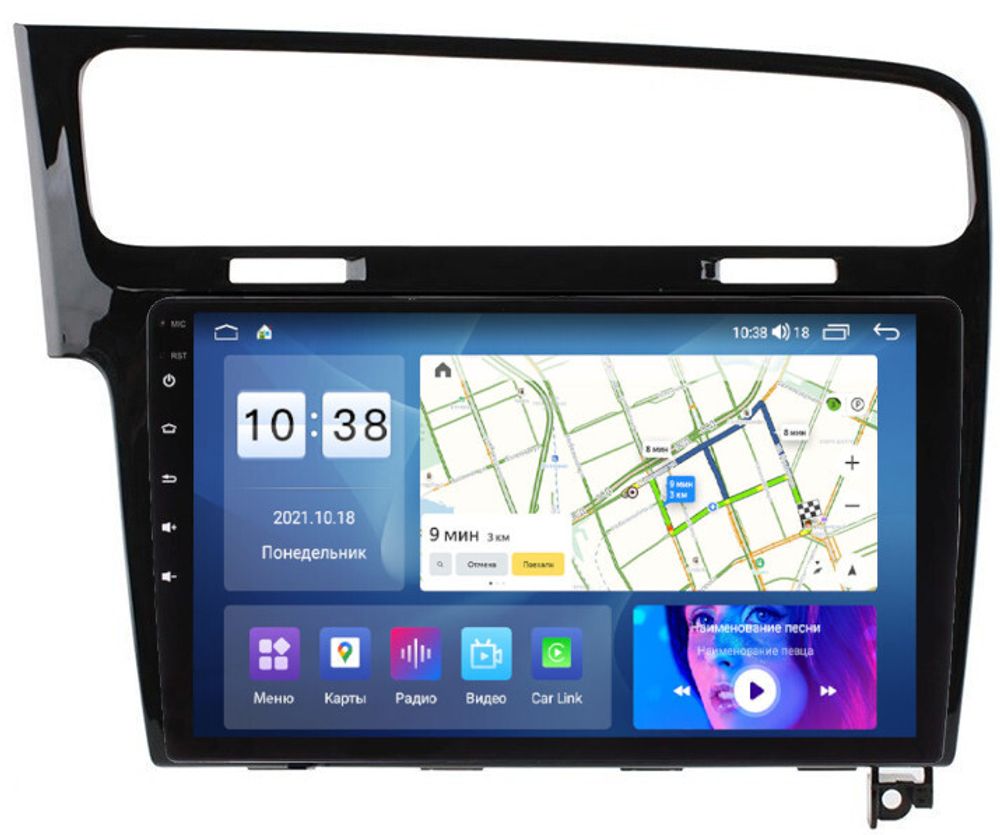 Магнитола для Volkswagen Golf 7 2012-2020 - Parafar PF257LUX2UHD на Android 13, Быстрая, QLED, CarPlay, 4G SIM-слот