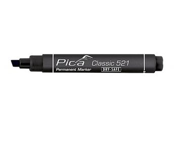 Маркер строительный DRY-SAFE черный, скошенный наконечник (2-6 мм) PICA-MARKER 521/46