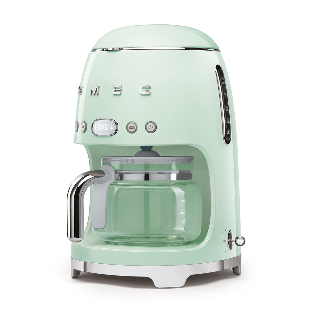 Кофеварка капельная Smeg Стиль 50-х годов пастельная зеленая