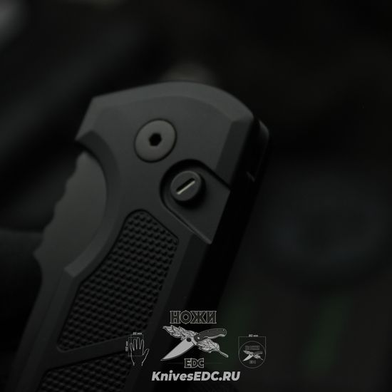 Автоматический нож Pro-Tech PTLG307 D2 Rockeye Operator - черн. алюм. рук-ть/тритий, черн. клинок CPM-D2