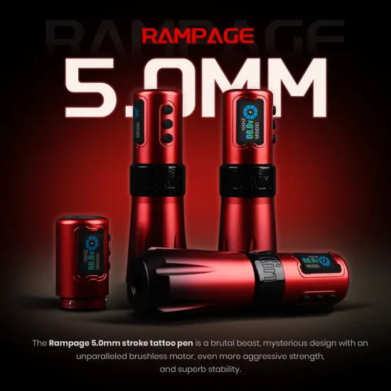 INKIN Rampage "5.0 Blazing Red" by Ez Tattoo - беспроводная тату машинка I'Kin (INKin)