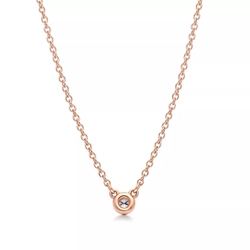 Подвеска из розового золота с бриллиантом, Tiffany👑Diamonds by the Yard. 0.03ct