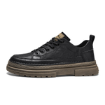 G.N.SHIJIA Casual Leather Shoes Men"s Low top Black/Brown