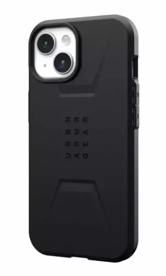 Чехол с поддержкой MAGSAFE Uag Civilian для iPhone 15 Plus 6.7", цвет черный (Black)