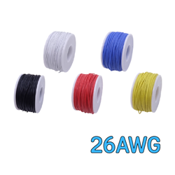 Комплект проводов силиконовых 26AWG - Ч/Б/К/С/Ж