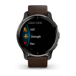 Часы Garmin VENU 2 PLUS серый с серым безелем и кожаным ремешком, 010-02496-15