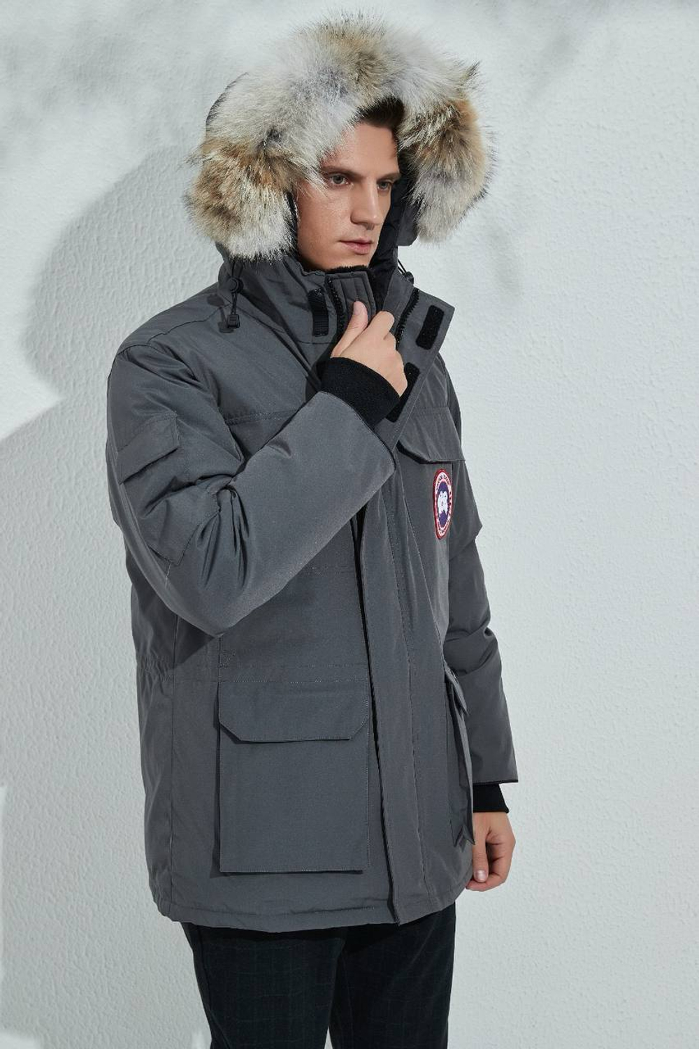 Серая пуховая парка Expedition Canada Goose премиум класса