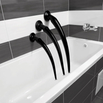 Набор из 3 черных больших гибких анальных стимуляторов Slim Tapered Anal Hose Trainer Set (Цвет: черный)