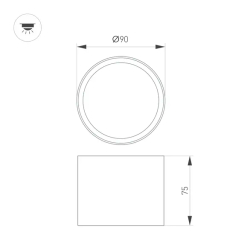 Светильник SP-BISCOTTO-R90-8W Warm3300-MIX (WH-GD, 80 deg, 230V) (Arlight, IP54 Металл, 5 лет) 054912