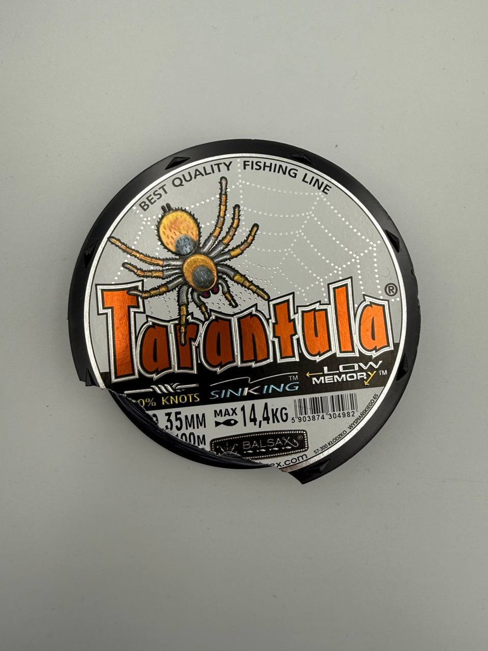 Монофильная леска Balsax Tarantula 100м 0,18мм 4,55кг серая (1 штука). Товар уцененный