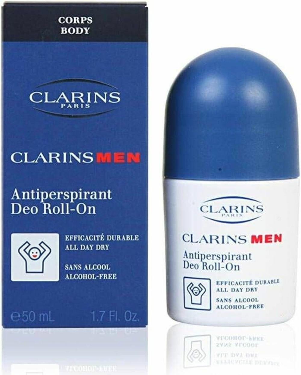 Дезодорант-антиперспирант роликовый Clarins MEN с экстрактами трав, без спирта, 50 мл (Франция)