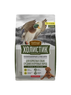 Корм для собак "Холистик Премьер" Утка с рисом 12кг