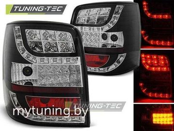 Задние фонари VW Passat B5 black led indicator