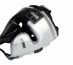 Шлем боксерский Clinch Punch 2.0 черно-серебристый C145