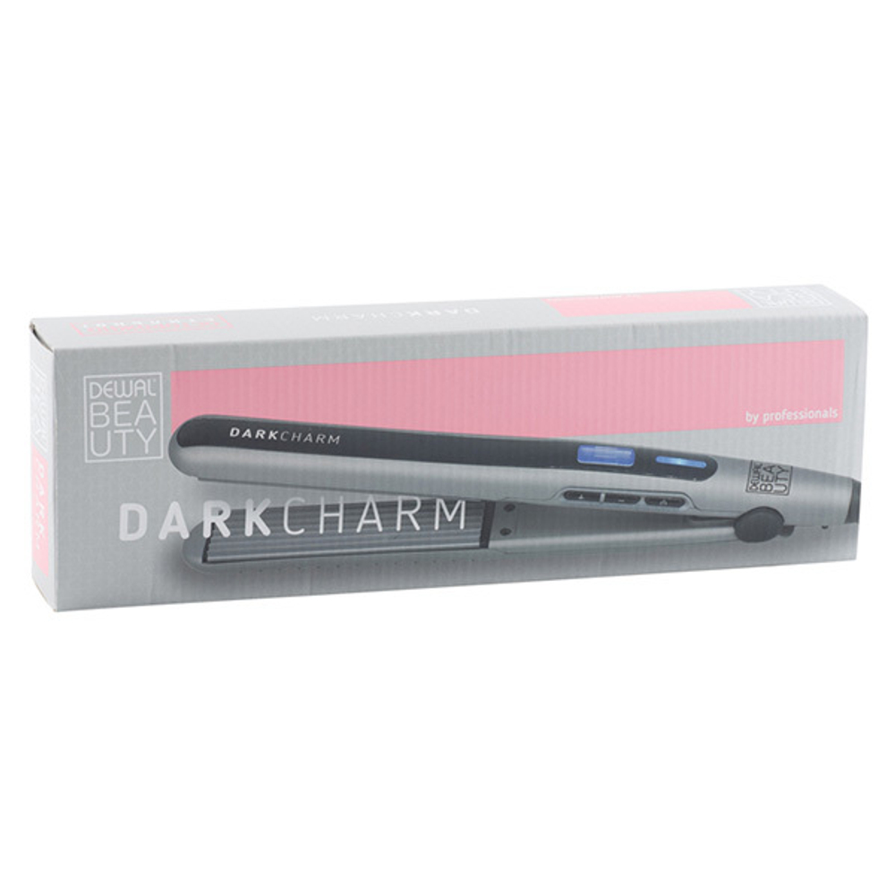 Щипцы-гофре для волос 25x110мм с терморегулятором Dewal Beauty Dark Charm HI2070W