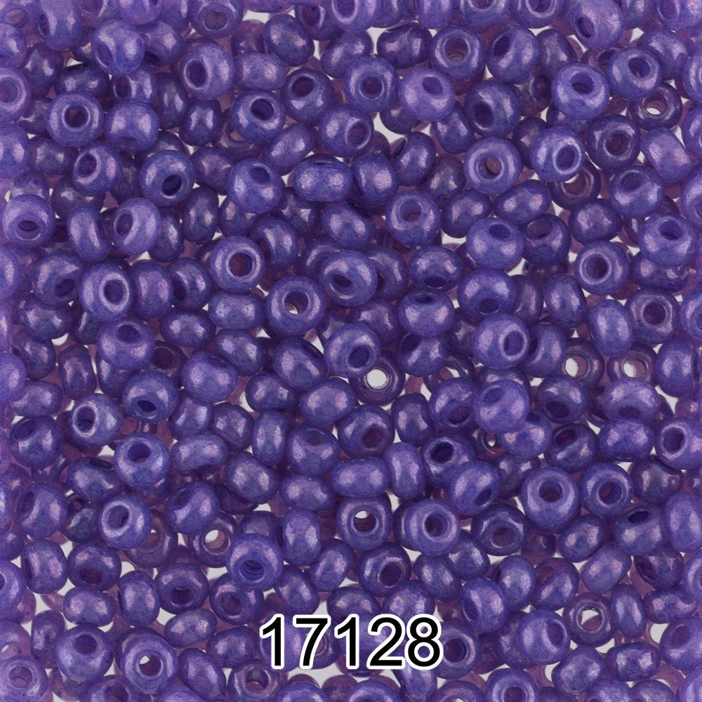 Бисер Preciosa 10/0 (2.3 мм), 500 г, 17128 (Ф014) т. сиреневый